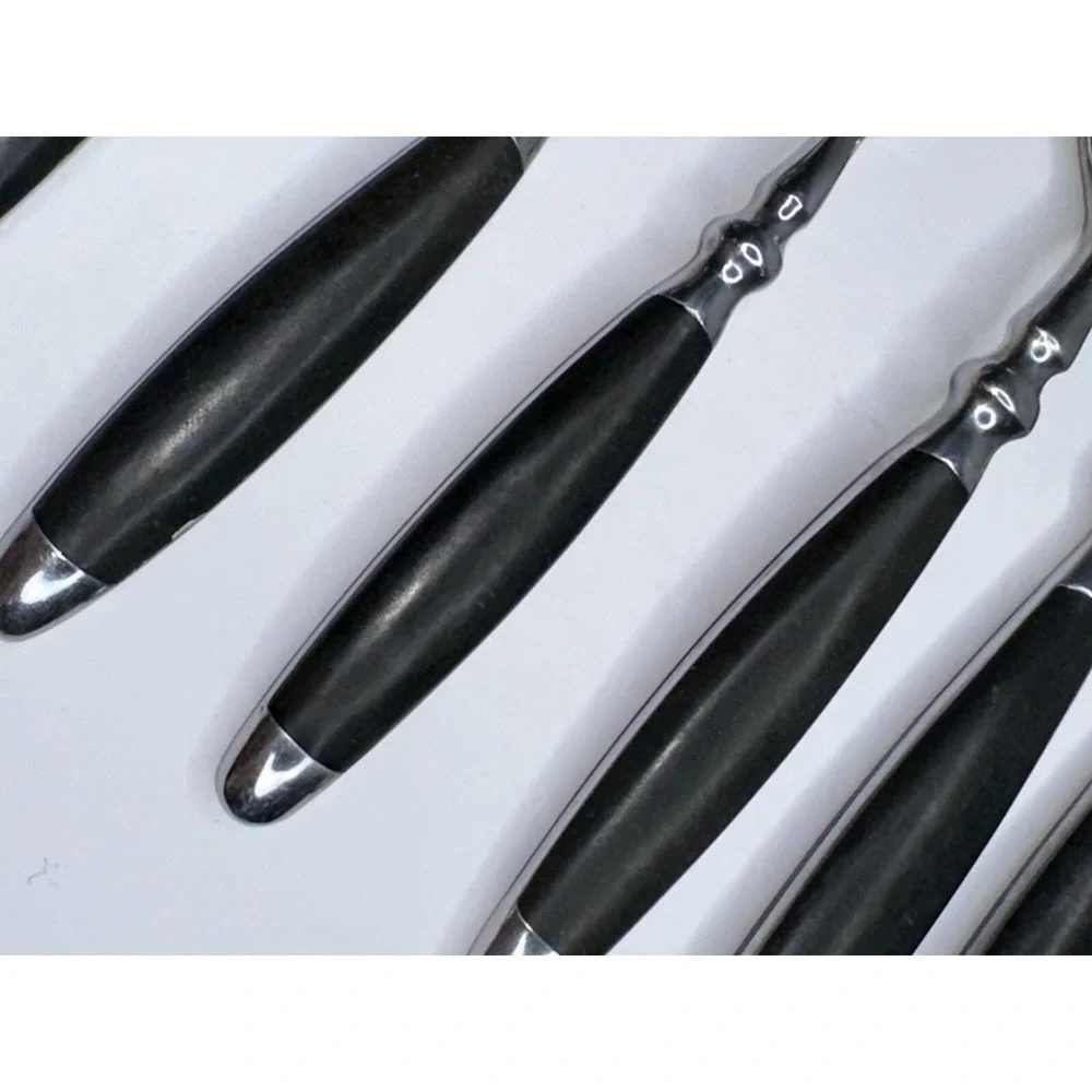 Hampton bistro Silversmith‎ Black Stainless Flatware 7 Pc Spoon Fork Replacement